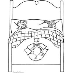 ぬりえページ: ベッド (オブジェクト) #168136 - 無料の印刷可能なぬりえページ