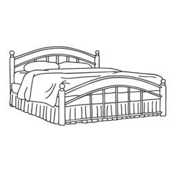 ぬりえページ: ベッド (オブジェクト) #168144 - 無料の印刷可能なぬりえページ