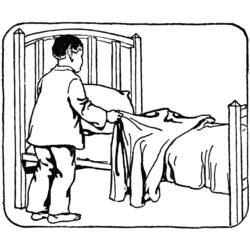 ぬりえページ: ベッド (オブジェクト) #168172 - 無料の印刷可能なぬりえページ