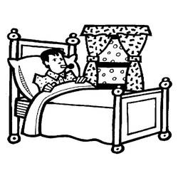 ぬりえページ: ベッド (オブジェクト) #168197 - 無料の印刷可能なぬりえページ