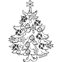 ぬりえページ: クリスマスツリー (オブジェクト) #167459 - 無料の印刷可能なぬりえページ