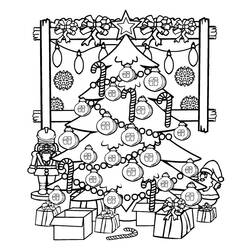 ぬりえ: クリスマスツリー - 無料の印刷可能なぬりえページ