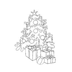 ぬりえページ: クリスマスツリー (オブジェクト) #167519 - 無料の印刷可能なぬりえページ