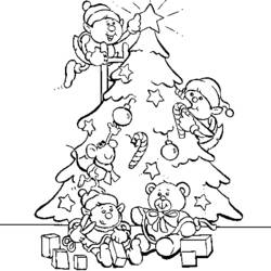ぬりえページ: クリスマスツリー (オブジェクト) #167523 - 無料の印刷可能なぬりえページ