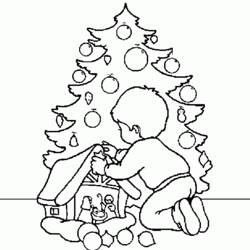 ぬりえページ: クリスマスツリー (オブジェクト) #167598 - 無料の印刷可能なぬりえページ