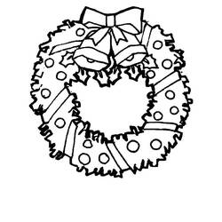 ぬりえページ: クリスマスリース (オブジェクト) #169334 - 無料の印刷可能なぬりえページ