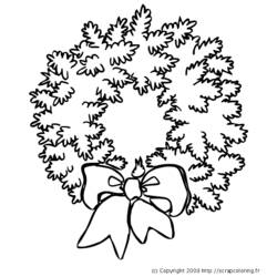 ぬりえページ: クリスマスリース (オブジェクト) #169341 - 無料の印刷可能なぬりえページ