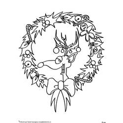 ぬりえページ: クリスマスリース (オブジェクト) #169370 - 無料の印刷可能なぬりえページ