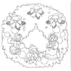 ぬりえページ: クリスマスリース (オブジェクト) #169375 - 無料の印刷可能なぬりえページ