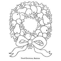ぬりえページ: クリスマスリース (オブジェクト) #169377 - 無料の印刷可能なぬりえページ