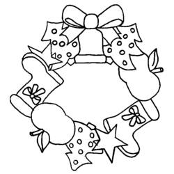 ぬりえページ: クリスマスリース (オブジェクト) #169387 - 無料の印刷可能なぬりえページ