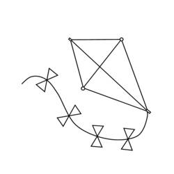 ぬりえ: 凧 - 無料の印刷可能なぬりえページ
