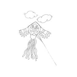 ぬりえページ: 凧 (オブジェクト) #168301 - 無料の印刷可能なぬりえページ
