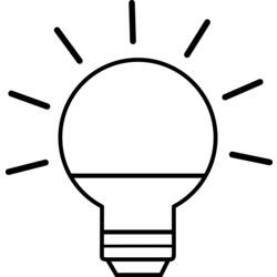 ぬりえ: 電球 - 無料の印刷可能なぬりえページ