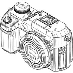 ぬりえページ: カメラ (オブジェクト) #119733 - 無料の印刷可能なぬりえページ