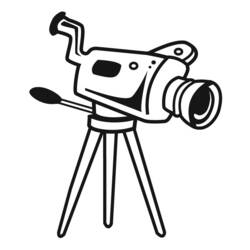 ぬりえページ: ビデオカメラ (オブジェクト) #120183 - 無料の印刷可能なぬりえページ