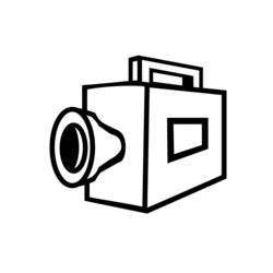 ぬりえページ: ビデオカメラ (オブジェクト) #120262 - 無料の印刷可能なぬりえページ