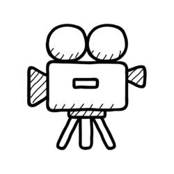 ぬりえ: ビデオカメラ - 無料の印刷可能なぬりえページ