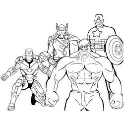ぬりえ: アベンジャーズ - 無料の印刷可能なぬりえページ