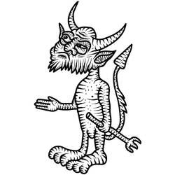 ぬりえ: Devil - 無料の印刷可能なぬりえページ