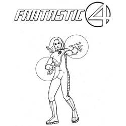 ぬりえページ: ファンタスティック・フォー (スーパーヒーローとスーパーヴィラン) #76347 - 無料の印刷可能なぬりえページ