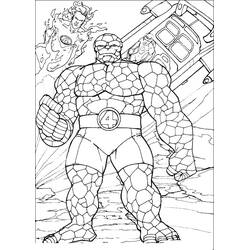 ぬりえページ: ファンタスティック・フォー (スーパーヒーローとスーパーヴィラン) #76356 - 無料の印刷可能なぬりえページ