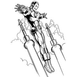 ぬりえページ: アイアンマン (スーパーヒーローとスーパーヴィラン) #80599 - 無料の印刷可能なぬりえページ