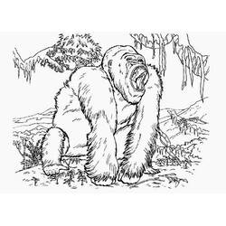 ぬりえ: King Kong - 無料の印刷可能なぬりえページ