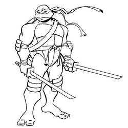 ぬりえ: Ninja Turtles - 無料の印刷可能なぬりえページ