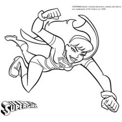 ぬりえページ: スーパーガール (スーパーヒーローとスーパーヴィラン) #83926 - 無料の印刷可能なぬりえページ