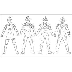 ぬりえ: ウルトラマン - 無料の印刷可能なぬりえページ