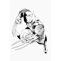 ぬりえページ: ウルヴァリン (スーパーヒーローとスーパーヴィラン) #74843 - 無料の印刷可能なぬりえページ