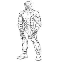 ぬりえページ: ウルヴァリン (スーパーヒーローとスーパーヴィラン) #74854 - 無料の印刷可能なぬりえページ