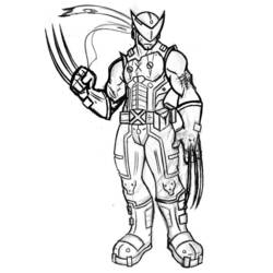 ぬりえページ: ウルヴァリン (スーパーヒーローとスーパーヴィラン) #74963 - 無料の印刷可能なぬりえページ