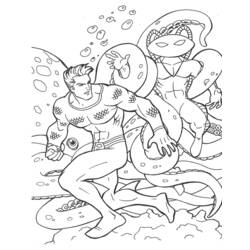 ぬりえページ: アクアマン (スーパーヒーロー) #85007 - 無料の印刷可能なぬりえページ