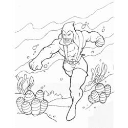 ぬりえページ: アクアマン (スーパーヒーロー) #85011 - 無料の印刷可能なぬりえページ