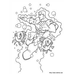 ぬりえページ: アクアマン (スーパーヒーロー) #85017 - 無料の印刷可能なぬりえページ