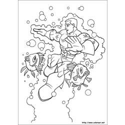 ぬりえページ: アクアマン (スーパーヒーロー) #85092 - 無料の印刷可能なぬりえページ