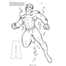 ぬりえページ: アクアマン (スーパーヒーロー) #85165 - 無料の印刷可能なぬりえページ