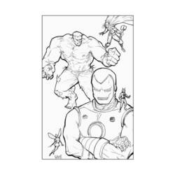 ぬりえページ: アベンジャーズ (スーパーヒーロー) #74052 - 無料の印刷可能なぬりえページ