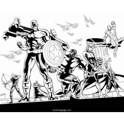 ぬりえページ: アベンジャーズ (スーパーヒーロー) #74076 - 無料の印刷可能なぬりえページ