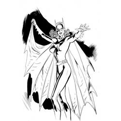ぬりえページ: バットガール (スーパーヒーロー) #77832 - 無料の印刷可能なぬりえページ
