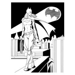 ぬりえページ: バットガール (スーパーヒーロー) #77911 - 無料の印刷可能なぬりえページ