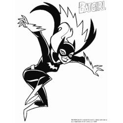 ぬりえページ: バットガール (スーパーヒーロー) #78018 - 無料の印刷可能なぬりえページ