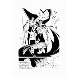 ぬりえページ: バットマン (スーパーヒーロー) #77047 - 無料の印刷可能なぬりえページ
