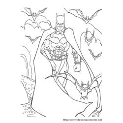 ぬりえページ: バットマン (スーパーヒーロー) #77147 - 無料の印刷可能なぬりえページ