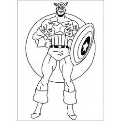 ぬりえページ: キャプテン・アメリカ (スーパーヒーロー) #76565 - 無料の印刷可能なぬりえページ