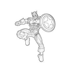ぬりえページ: キャプテン・アメリカ (スーパーヒーロー) #76566 - 無料の印刷可能なぬりえページ