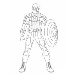 ぬりえページ: キャプテン・アメリカ (スーパーヒーロー) #76570 - 無料の印刷可能なぬりえページ