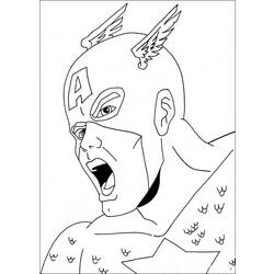 ぬりえページ: キャプテン・アメリカ (スーパーヒーロー) #76572 - 無料の印刷可能なぬりえページ